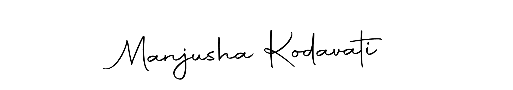 How to make Manjusha Kodavati name signature. Use Autography-DOLnW style for creating short signs online. This is the latest handwritten sign. Manjusha Kodavati signature style 10 images and pictures png