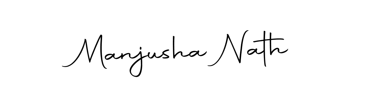 How to make Manjusha Nath name signature. Use Autography-DOLnW style for creating short signs online. This is the latest handwritten sign. Manjusha Nath signature style 10 images and pictures png