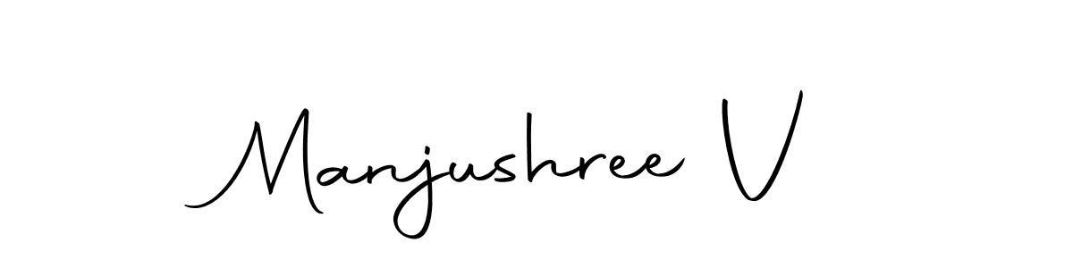 Create a beautiful signature design for name Manjushree V. With this signature (Autography-DOLnW) fonts, you can make a handwritten signature for free. Manjushree V signature style 10 images and pictures png