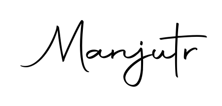 You should practise on your own different ways (Autography-DOLnW) to write your name (Manjutr) in signature. Don't let someone else do it for you. Manjutr signature style 10 images and pictures png