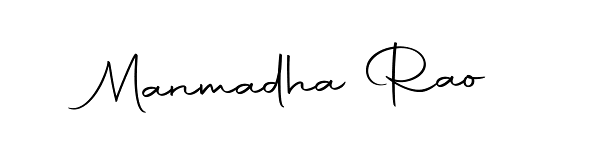 Create a beautiful signature design for name Manmadha Rao. With this signature (Autography-DOLnW) fonts, you can make a handwritten signature for free. Manmadha Rao signature style 10 images and pictures png