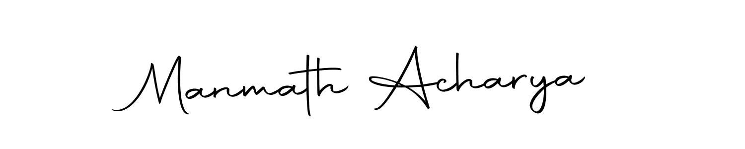Design your own signature with our free online signature maker. With this signature software, you can create a handwritten (Autography-DOLnW) signature for name Manmath Acharya. Manmath Acharya signature style 10 images and pictures png