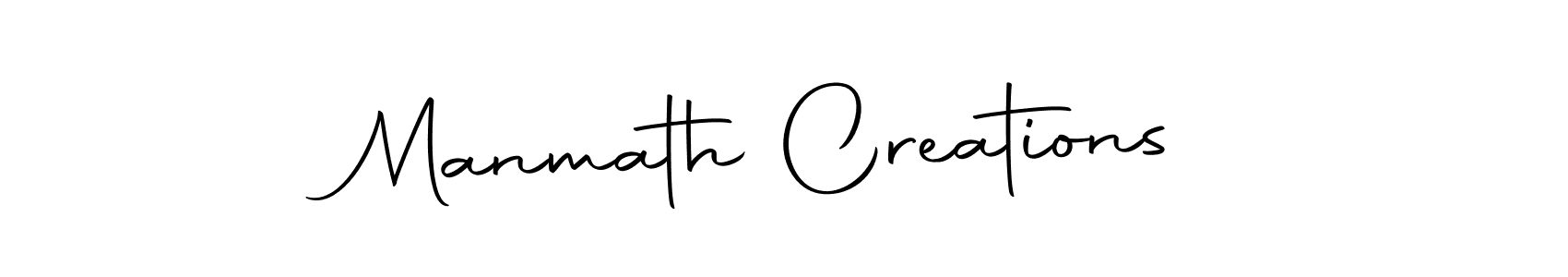 Use a signature maker to create a handwritten signature online. With this signature software, you can design (Autography-DOLnW) your own signature for name Manmath Creations. Manmath Creations signature style 10 images and pictures png