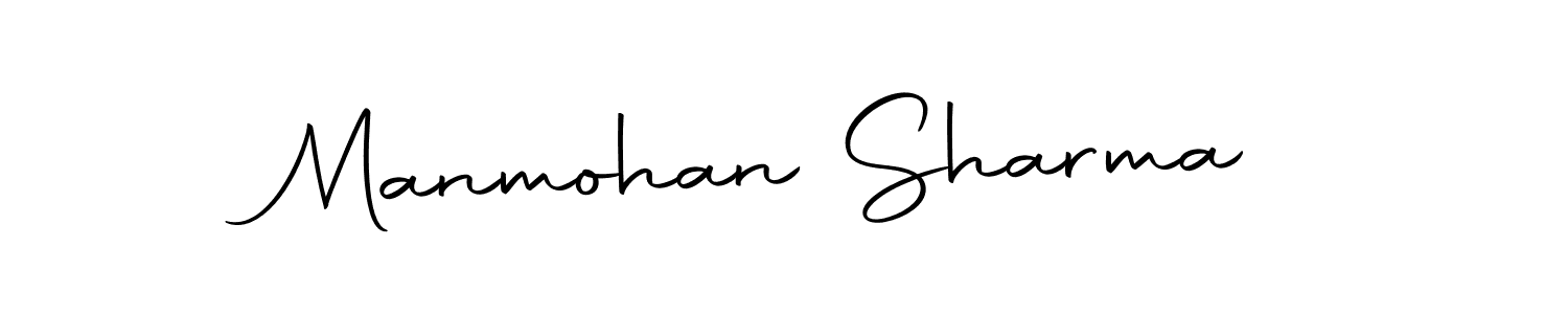 How to make Manmohan Sharma name signature. Use Autography-DOLnW style for creating short signs online. This is the latest handwritten sign. Manmohan Sharma signature style 10 images and pictures png