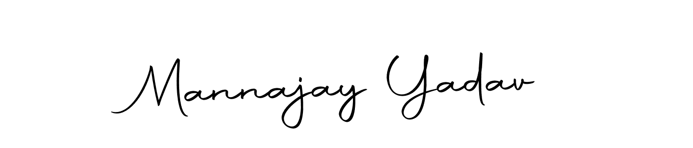 Create a beautiful signature design for name Mannajay Yadav. With this signature (Autography-DOLnW) fonts, you can make a handwritten signature for free. Mannajay Yadav signature style 10 images and pictures png