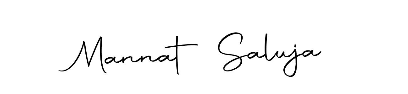Create a beautiful signature design for name Mannat Saluja. With this signature (Autography-DOLnW) fonts, you can make a handwritten signature for free. Mannat Saluja signature style 10 images and pictures png