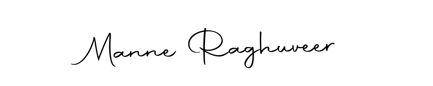 How to make Manne Raghuveer name signature. Use Autography-DOLnW style for creating short signs online. This is the latest handwritten sign. Manne Raghuveer signature style 10 images and pictures png