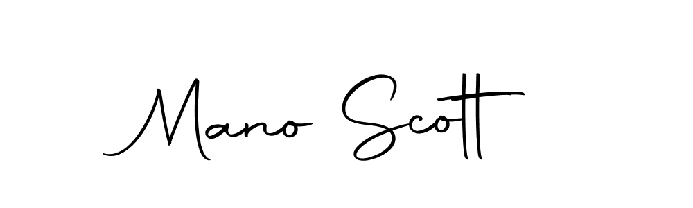 How to make Mano Scott name signature. Use Autography-DOLnW style for creating short signs online. This is the latest handwritten sign. Mano Scott signature style 10 images and pictures png