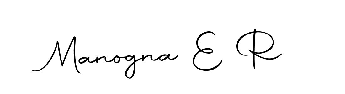 Use a signature maker to create a handwritten signature online. With this signature software, you can design (Autography-DOLnW) your own signature for name Manogna E R. Manogna E R signature style 10 images and pictures png