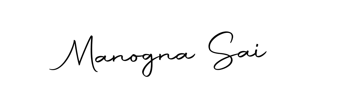 Design your own signature with our free online signature maker. With this signature software, you can create a handwritten (Autography-DOLnW) signature for name Manogna Sai. Manogna Sai signature style 10 images and pictures png