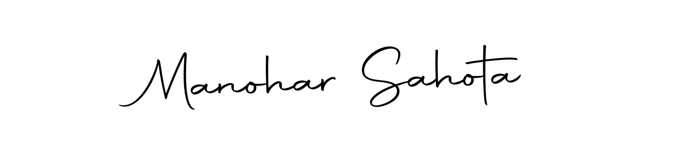 How to make Manohar Sahota name signature. Use Autography-DOLnW style for creating short signs online. This is the latest handwritten sign. Manohar Sahota signature style 10 images and pictures png