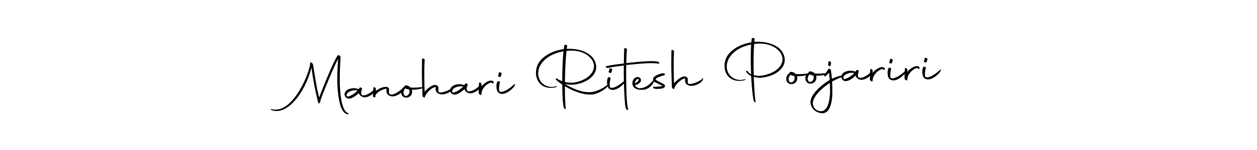 How to Draw Manohari Ritesh Poojariri signature style? Autography-DOLnW is a latest design signature styles for name Manohari Ritesh Poojariri. Manohari Ritesh Poojariri signature style 10 images and pictures png