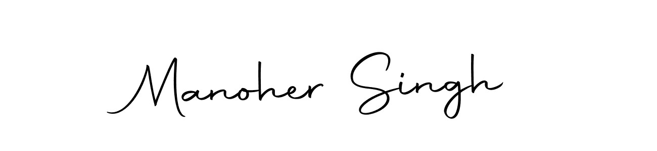 How to make Manoher Singh name signature. Use Autography-DOLnW style for creating short signs online. This is the latest handwritten sign. Manoher Singh signature style 10 images and pictures png