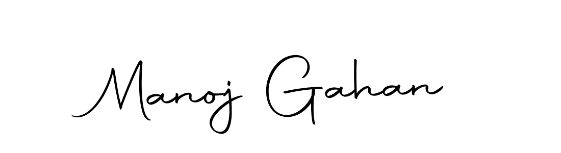 How to make Manoj Gahan name signature. Use Autography-DOLnW style for creating short signs online. This is the latest handwritten sign. Manoj Gahan signature style 10 images and pictures png