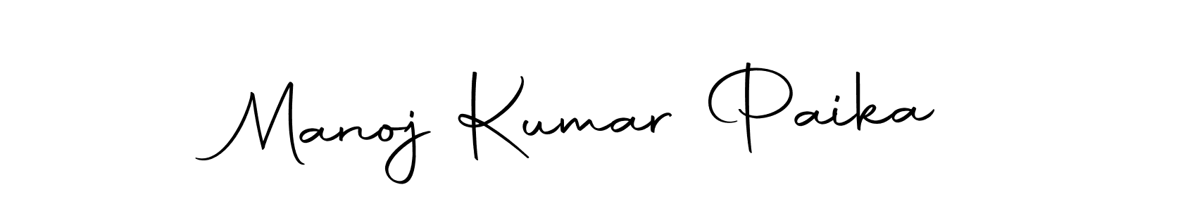 How to make Manoj Kumar Paika name signature. Use Autography-DOLnW style for creating short signs online. This is the latest handwritten sign. Manoj Kumar Paika signature style 10 images and pictures png