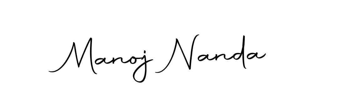 How to make Manoj Nanda name signature. Use Autography-DOLnW style for creating short signs online. This is the latest handwritten sign. Manoj Nanda signature style 10 images and pictures png