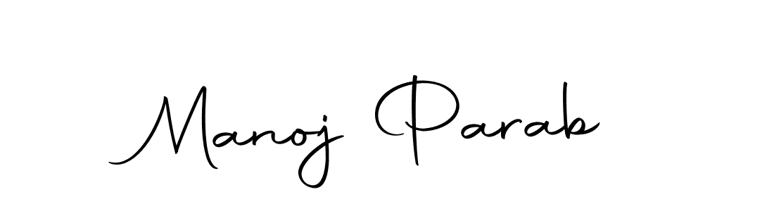 Design your own signature with our free online signature maker. With this signature software, you can create a handwritten (Autography-DOLnW) signature for name Manoj Parab. Manoj Parab signature style 10 images and pictures png
