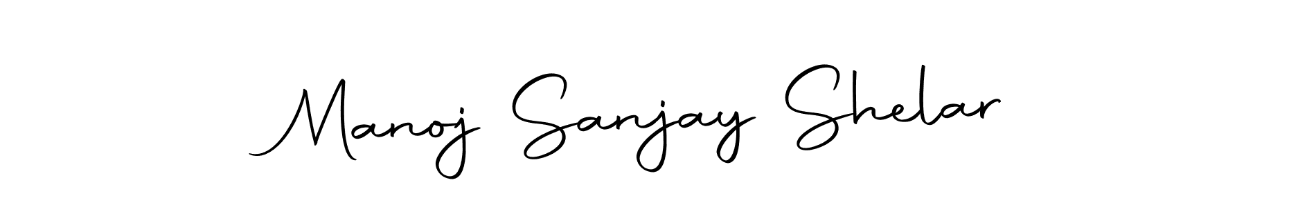 How to make Manoj Sanjay Shelar name signature. Use Autography-DOLnW style for creating short signs online. This is the latest handwritten sign. Manoj Sanjay Shelar signature style 10 images and pictures png