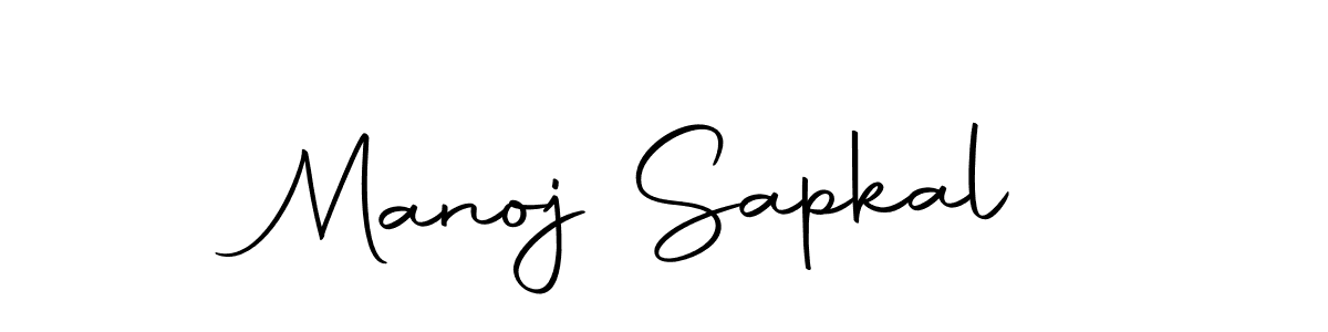 How to make Manoj Sapkal name signature. Use Autography-DOLnW style for creating short signs online. This is the latest handwritten sign. Manoj Sapkal signature style 10 images and pictures png