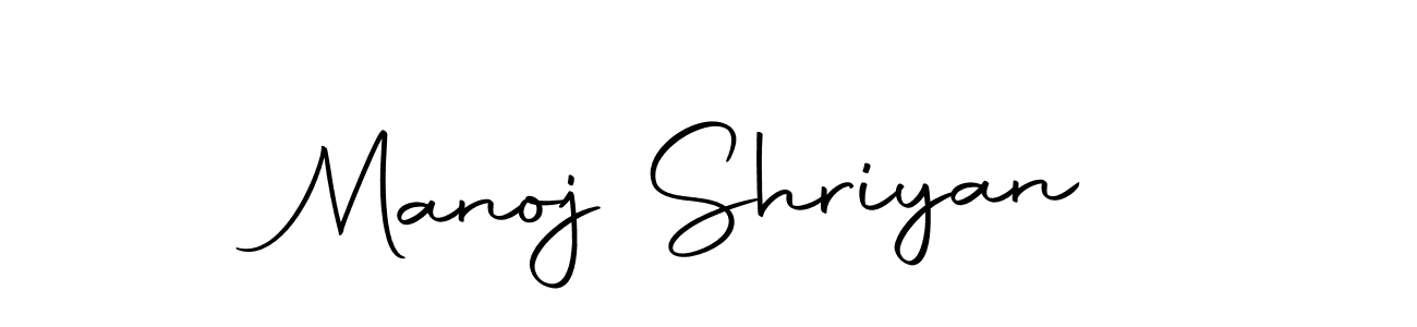 How to make Manoj Shriyan name signature. Use Autography-DOLnW style for creating short signs online. This is the latest handwritten sign. Manoj Shriyan signature style 10 images and pictures png