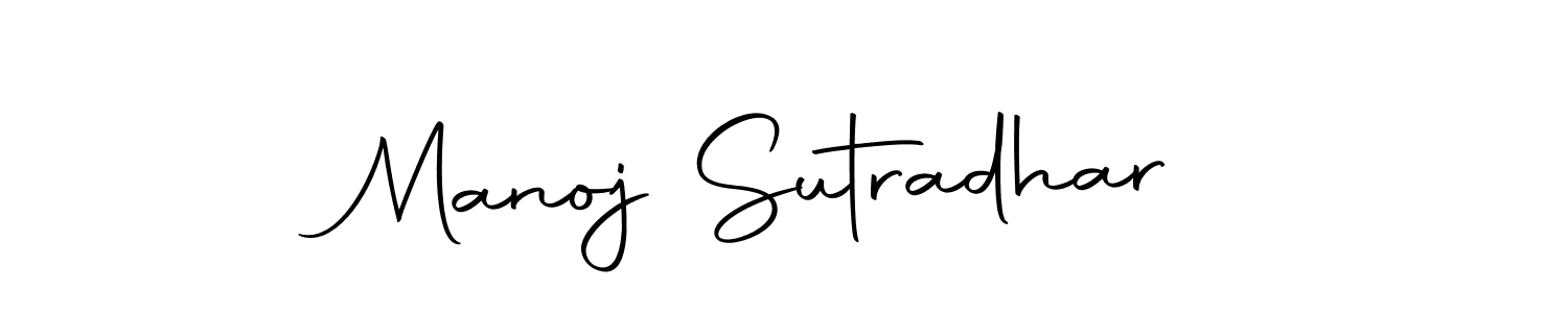 How to make Manoj Sutradhar name signature. Use Autography-DOLnW style for creating short signs online. This is the latest handwritten sign. Manoj Sutradhar signature style 10 images and pictures png