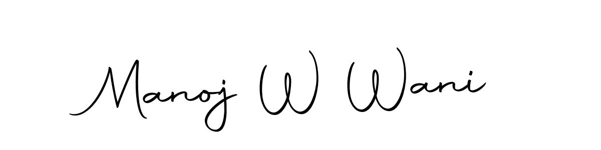 if you are searching for the best signature style for your name Manoj W Wani. so please give up your signature search. here we have designed multiple signature styles  using Autography-DOLnW. Manoj W Wani signature style 10 images and pictures png