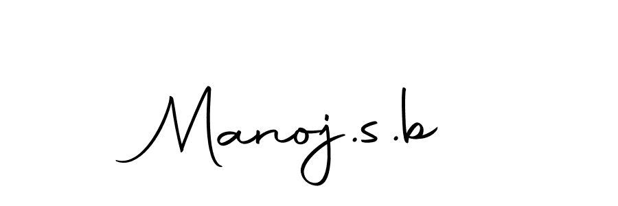 How to make Manoj.s.b name signature. Use Autography-DOLnW style for creating short signs online. This is the latest handwritten sign. Manoj.s.b signature style 10 images and pictures png