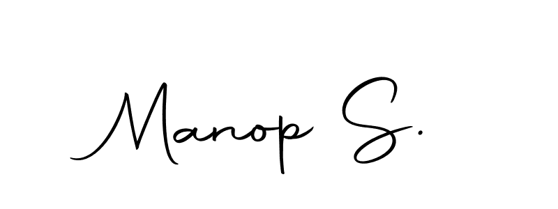 How to make Manop S. signature? Autography-DOLnW is a professional autograph style. Create handwritten signature for Manop S. name. Manop S. signature style 10 images and pictures png