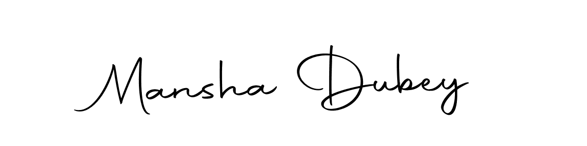 Create a beautiful signature design for name Mansha Dubey. With this signature (Autography-DOLnW) fonts, you can make a handwritten signature for free. Mansha Dubey signature style 10 images and pictures png