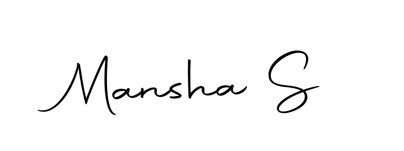 You can use this online signature creator to create a handwritten signature for the name Mansha S. This is the best online autograph maker. Mansha S signature style 10 images and pictures png