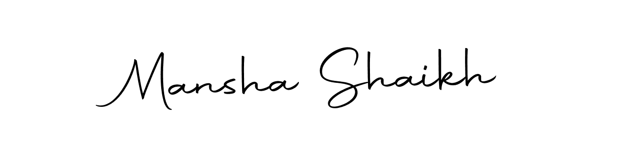 How to make Mansha Shaikh signature? Autography-DOLnW is a professional autograph style. Create handwritten signature for Mansha Shaikh name. Mansha Shaikh signature style 10 images and pictures png