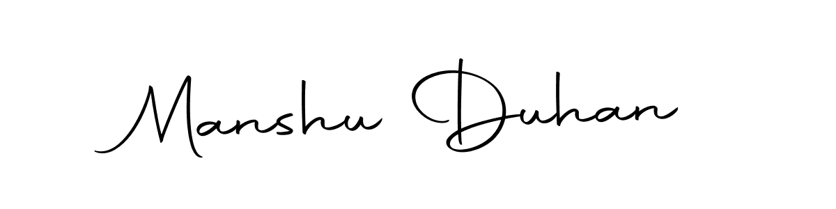 It looks lik you need a new signature style for name Manshu Duhan. Design unique handwritten (Autography-DOLnW) signature with our free signature maker in just a few clicks. Manshu Duhan signature style 10 images and pictures png