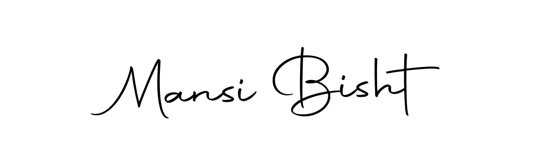 How to make Mansi Bisht name signature. Use Autography-DOLnW style for creating short signs online. This is the latest handwritten sign. Mansi Bisht signature style 10 images and pictures png