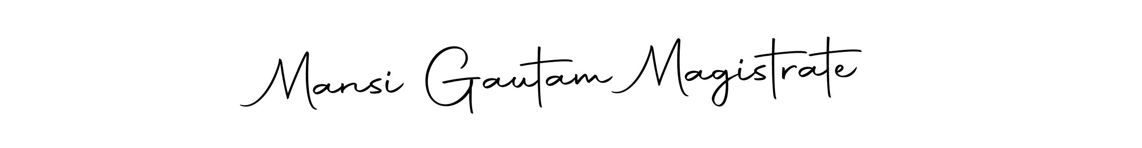 Also we have Mansi Gautam Magistrate name is the best signature style. Create professional handwritten signature collection using Autography-DOLnW autograph style. Mansi Gautam Magistrate signature style 10 images and pictures png