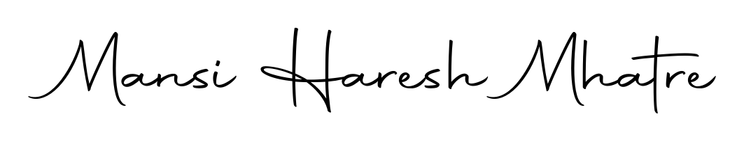 Create an unforgettable impression when signing with Mansi Haresh Mhatre name styled in Autography-DOLnW typography. 100% free online generator. Mansi Haresh Mhatre signature style 10 images and pictures png