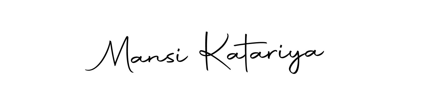 How to make Mansi Katariya name signature. Use Autography-DOLnW style for creating short signs online. This is the latest handwritten sign. Mansi Katariya signature style 10 images and pictures png