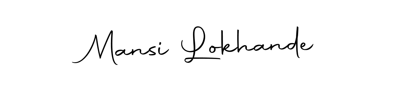Use a signature maker to create a handwritten signature online. With this signature software, you can design (Autography-DOLnW) your own signature for name Mansi Lokhande. Mansi Lokhande signature style 10 images and pictures png