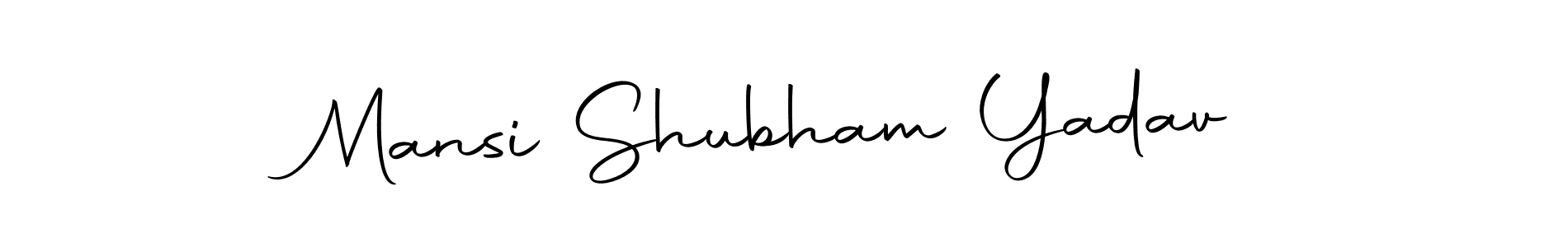 Make a beautiful signature design for name Mansi Shubham Yadav. With this signature (Autography-DOLnW) style, you can create a handwritten signature for free. Mansi Shubham Yadav signature style 10 images and pictures png