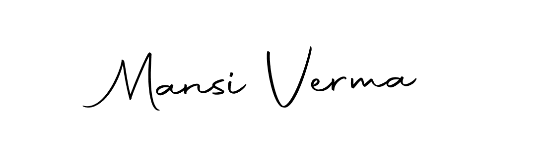 Make a short Mansi Verma signature style. Manage your documents anywhere anytime using Autography-DOLnW. Create and add eSignatures, submit forms, share and send files easily. Mansi Verma signature style 10 images and pictures png