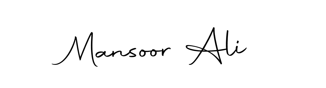 How to make Mansoor Ali name signature. Use Autography-DOLnW style for creating short signs online. This is the latest handwritten sign. Mansoor Ali signature style 10 images and pictures png