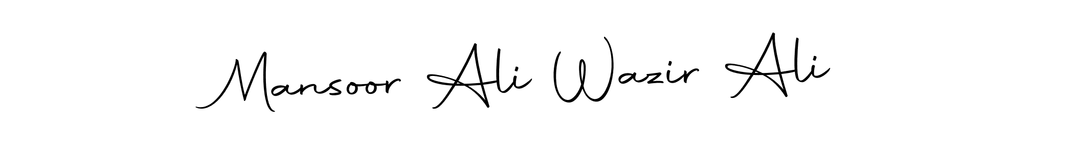 Also we have Mansoor Ali Wazir Ali name is the best signature style. Create professional handwritten signature collection using Autography-DOLnW autograph style. Mansoor Ali Wazir Ali signature style 10 images and pictures png