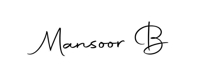Make a beautiful signature design for name Mansoor B. With this signature (Autography-DOLnW) style, you can create a handwritten signature for free. Mansoor B signature style 10 images and pictures png