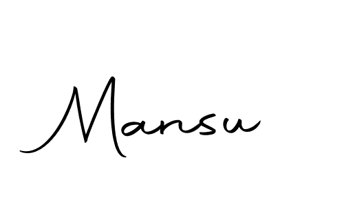 Design your own signature with our free online signature maker. With this signature software, you can create a handwritten (Autography-DOLnW) signature for name Mansu. Mansu signature style 10 images and pictures png