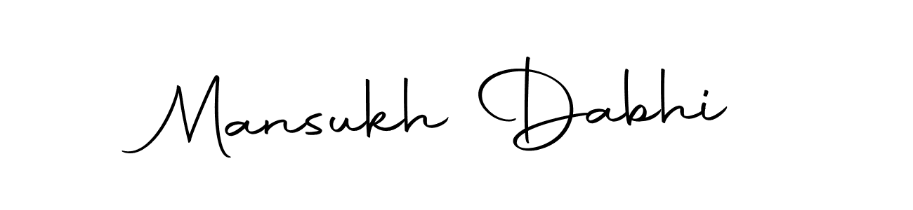 How to make Mansukh Dabhi name signature. Use Autography-DOLnW style for creating short signs online. This is the latest handwritten sign. Mansukh Dabhi signature style 10 images and pictures png