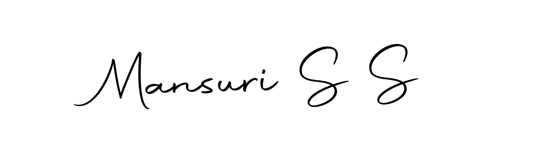 Make a beautiful signature design for name Mansuri S S. With this signature (Autography-DOLnW) style, you can create a handwritten signature for free. Mansuri S S signature style 10 images and pictures png