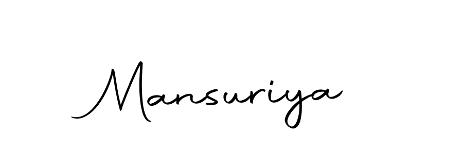 Make a beautiful signature design for name Mansuriya. With this signature (Autography-DOLnW) style, you can create a handwritten signature for free. Mansuriya signature style 10 images and pictures png