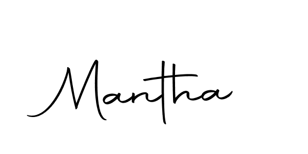 How to make Mantha signature? Autography-DOLnW is a professional autograph style. Create handwritten signature for Mantha name. Mantha signature style 10 images and pictures png