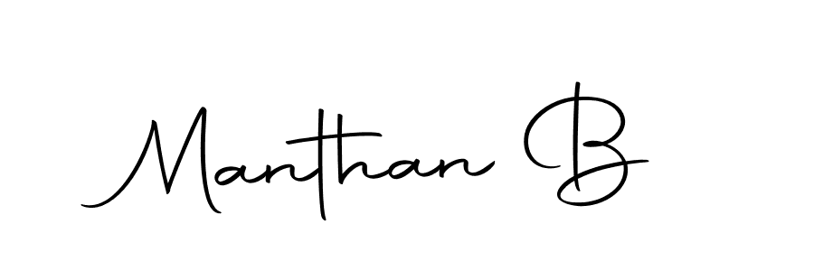 Make a beautiful signature design for name Manthan B. With this signature (Autography-DOLnW) style, you can create a handwritten signature for free. Manthan B signature style 10 images and pictures png