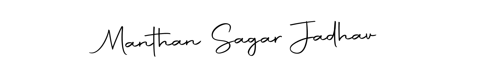 Design your own signature with our free online signature maker. With this signature software, you can create a handwritten (Autography-DOLnW) signature for name Manthan Sagar Jadhav. Manthan Sagar Jadhav signature style 10 images and pictures png