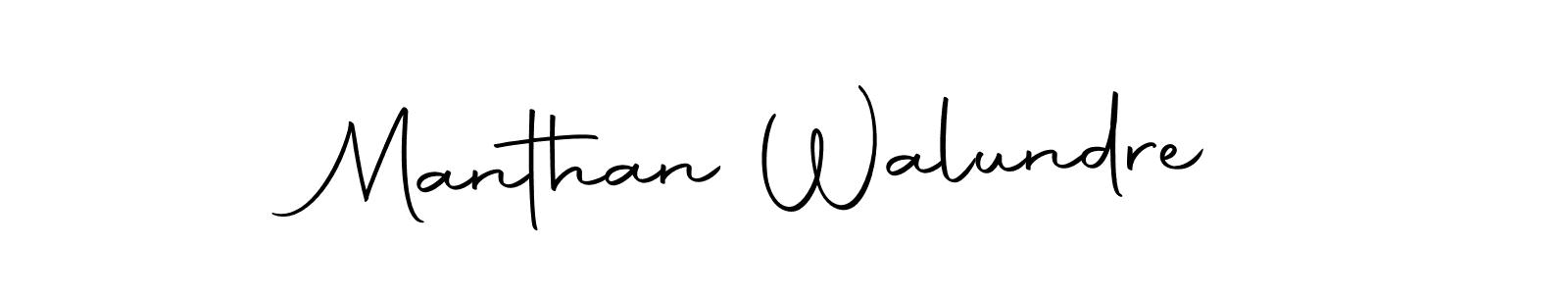 Design your own signature with our free online signature maker. With this signature software, you can create a handwritten (Autography-DOLnW) signature for name Manthan Walundre. Manthan Walundre signature style 10 images and pictures png